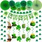 St. Patrick’s Party Supplies: 41-Piece St. Patrick’s Day Decorations Set – Pre-Assembled Banners, Shamrock Garlands & Hanging Swirls for Home, Office & Classroom